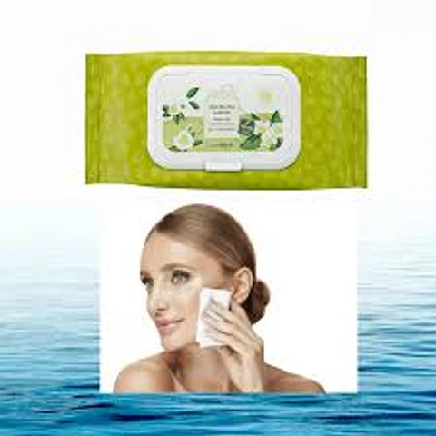 Healing Tea Garden Green Tea Cleansing Tissue (The Saem) - Toallitas faciales de limpieza 20 unidades