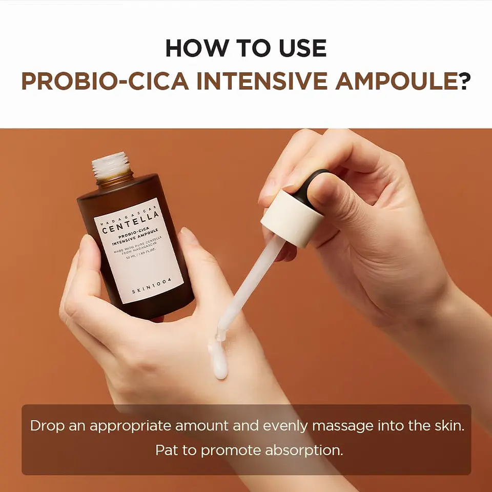 Madagascar Centella Probio-Cica Intensive Ampoule (SKIN1004) - 30 ml Serum antiedad con probióticos y centella 5
