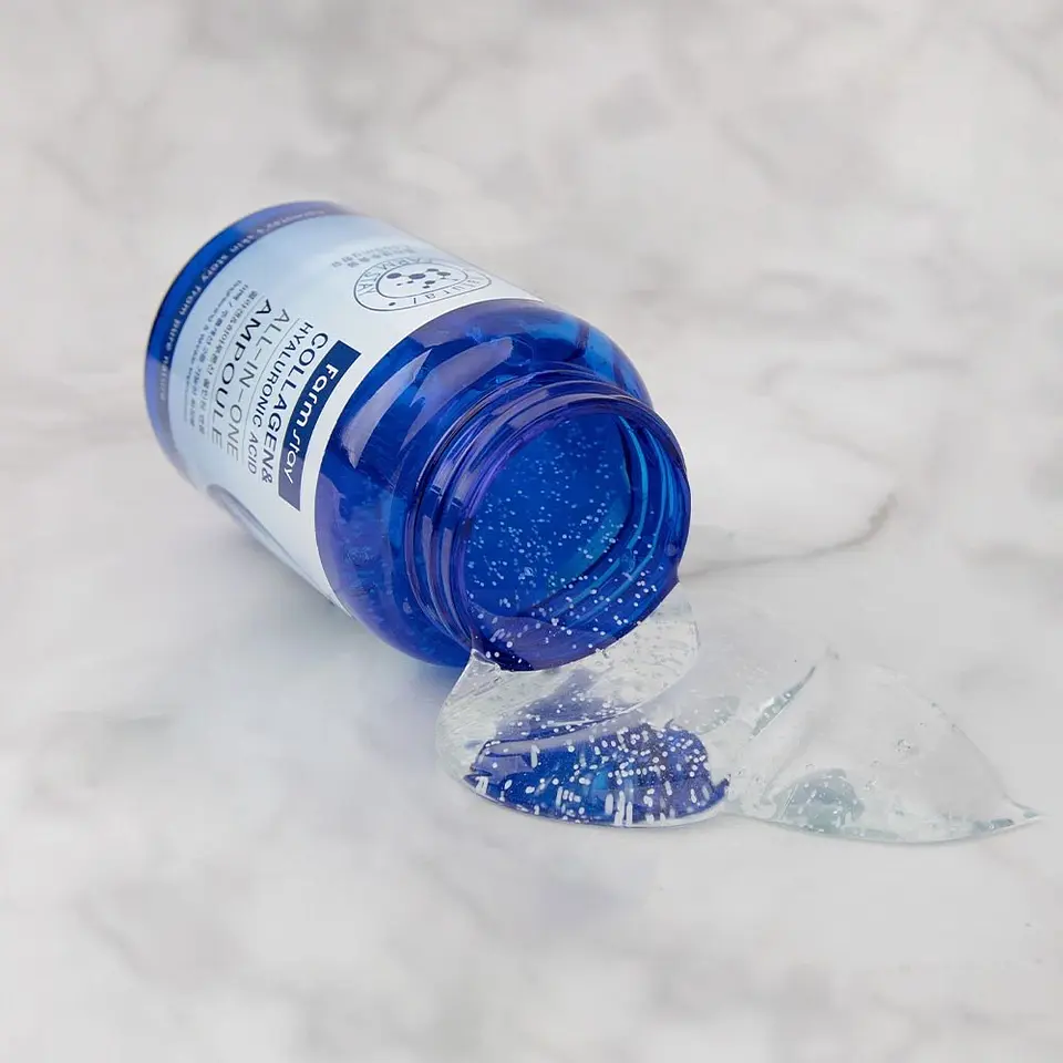 Collagen & Hyaluronic Acid Ampoule (Farm Stay) -250ml Serum colágeno antiarrugas tamaño grande 10