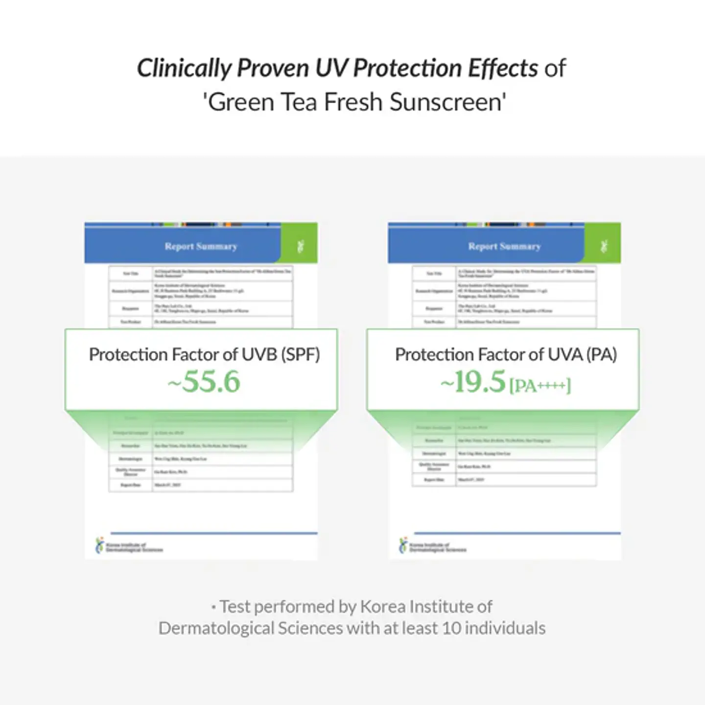 Green Tea Fresh Sunscreen (Dr.Althea) -45ml Protector solar ligero pieles mixtas y grasas con té verde 9