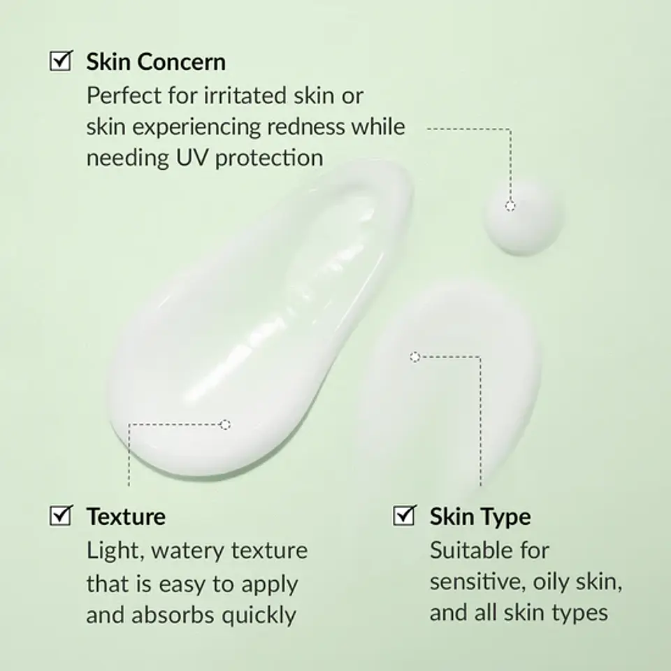 Green Tea Fresh Sunscreen (Dr.Althea) -45ml Protector solar ligero pieles mixtas y grasas con té verde 6
