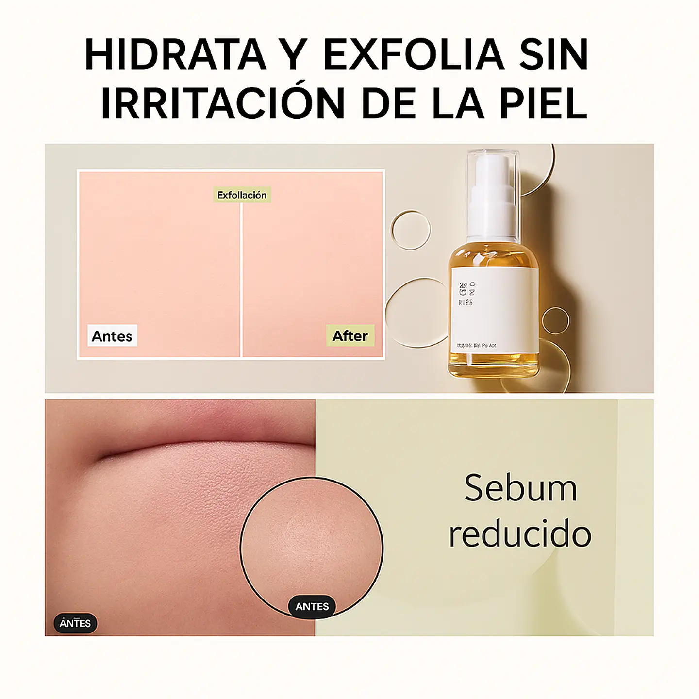 Bean Essence (Mixsoon) - 30ml Esencia ntiedad exfoliante suave e hidratante 5