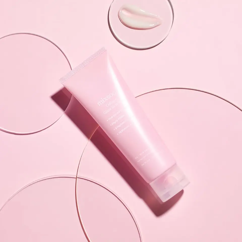 Collagen Glass Skin Mask (Mixsoon)  -80ml Mascarilla de colágeno iluminadora efecto glow 4