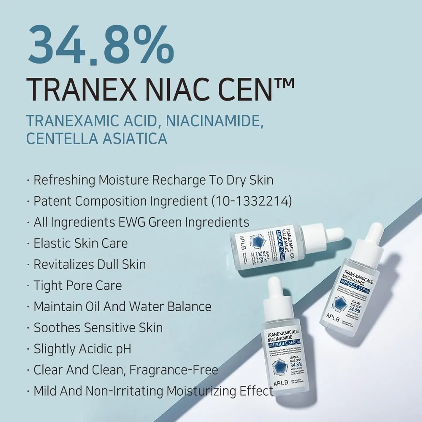 Tranexamic Acid Niacinamide Ampoule Serum (APLB) -40ml Serum aclarante con ácido tranexámico y niacinamida 4
