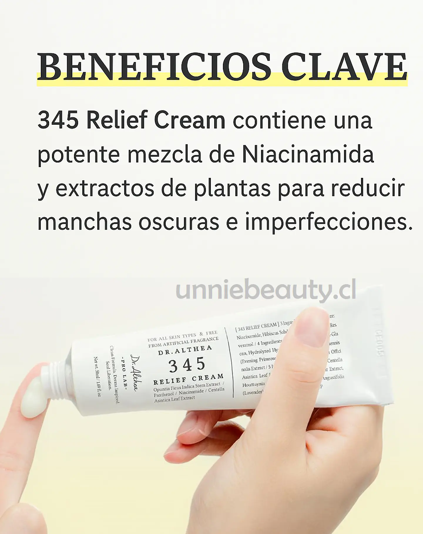 345 Relief Cream (Dr. Althea) - 50ml Crema calmante y aclarante pieles sensibles 3
