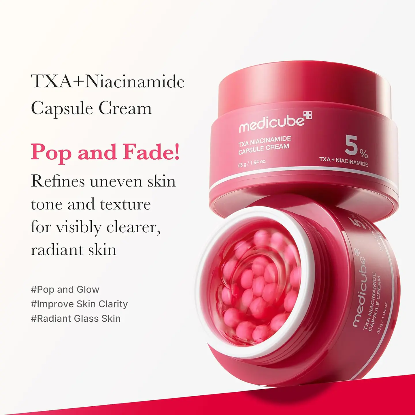 TXA Niacinamide Capsule Cream (Medicube) -55ml Creama aclarante con ácido tranexámico y niacinamida 2