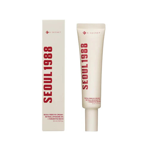 Seoul 1988 Eye Cream: Retinal Liposome 4% + Fermented Bean (K-Secret) -30ml Crema contorno de ojos antiedad con retinal, bakuchiol y péptidos