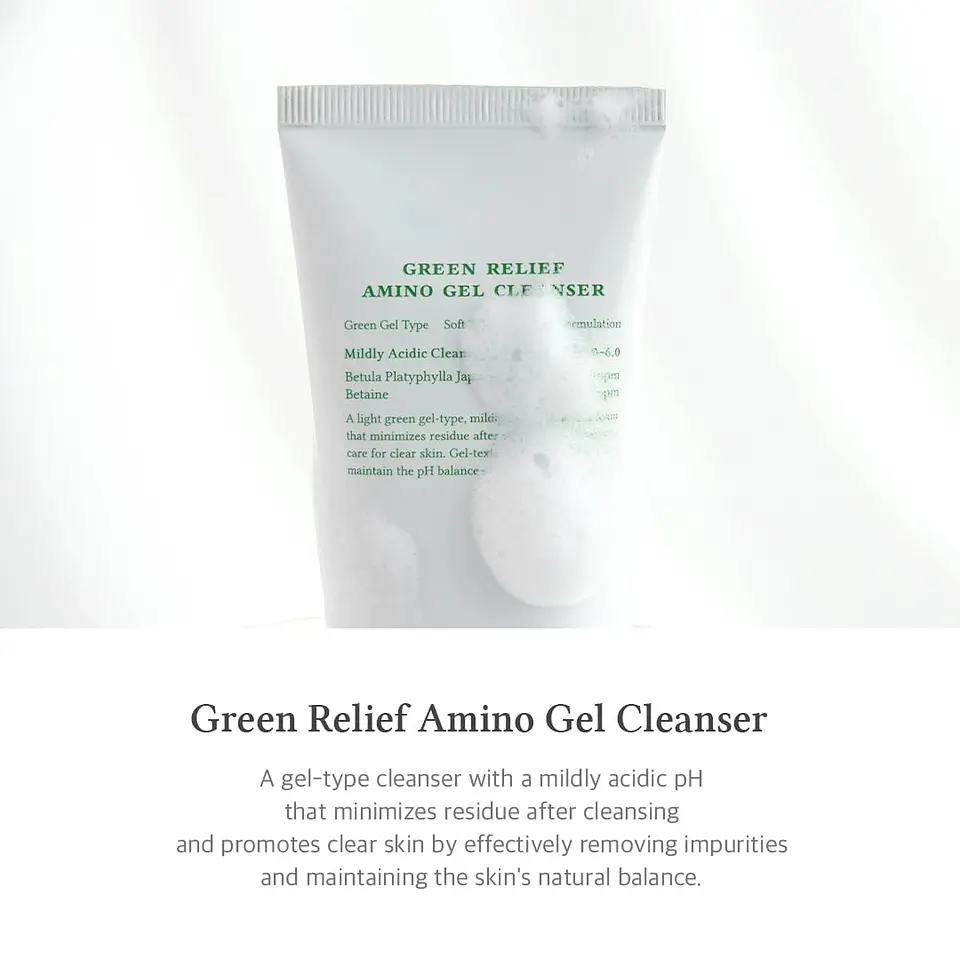 Green Relief Amino Gel Cleanser (Dr Althea) -100ml - Limpiador en espuma pieles sensibles 6