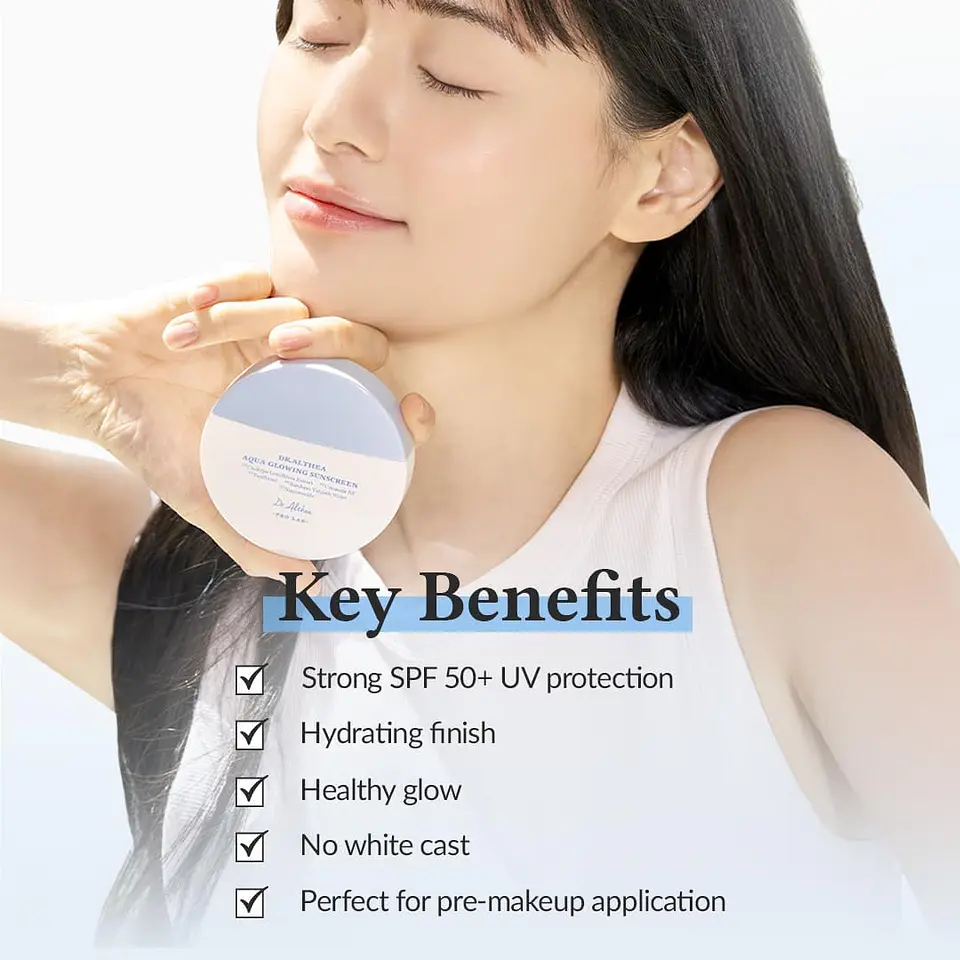 Aqua Glowing Sunscreen (Dr Althea)  - 45 ml Protector solar hidratante y calmante 4