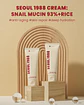 Seoul 1988 Cream: Snail Mucin 93% + Rice (K-Secret) - 100ml Crema regeneradora e iluminadora con baba de caracol y arroz - Miniatura 3