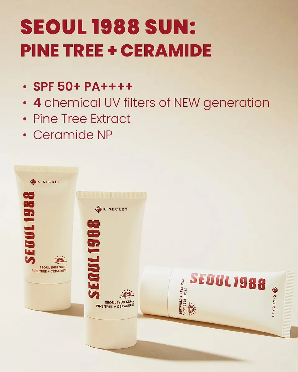 Seoul 1988 Sun: Pine Tree + Ceramide (K-Secret) - Protector solar  6