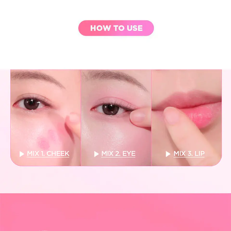 Mood Keyboard Mix Balm Set 10 #Milky Cherry Recording Paleta de sombras + bálsamos 4