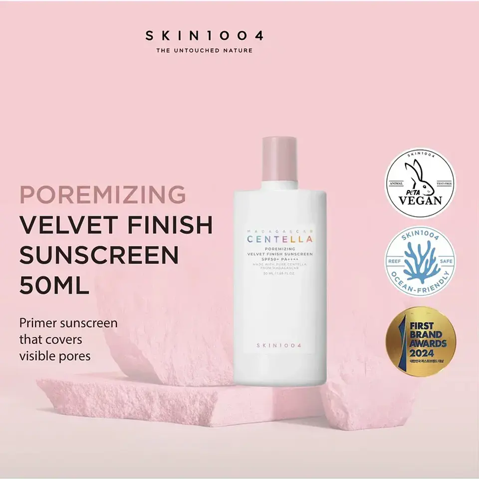 Madagascar Centella Poremizing Velvet Finish Sunscreen (SKIN1004) - 50ml Protector solar efecto terciopelo 6