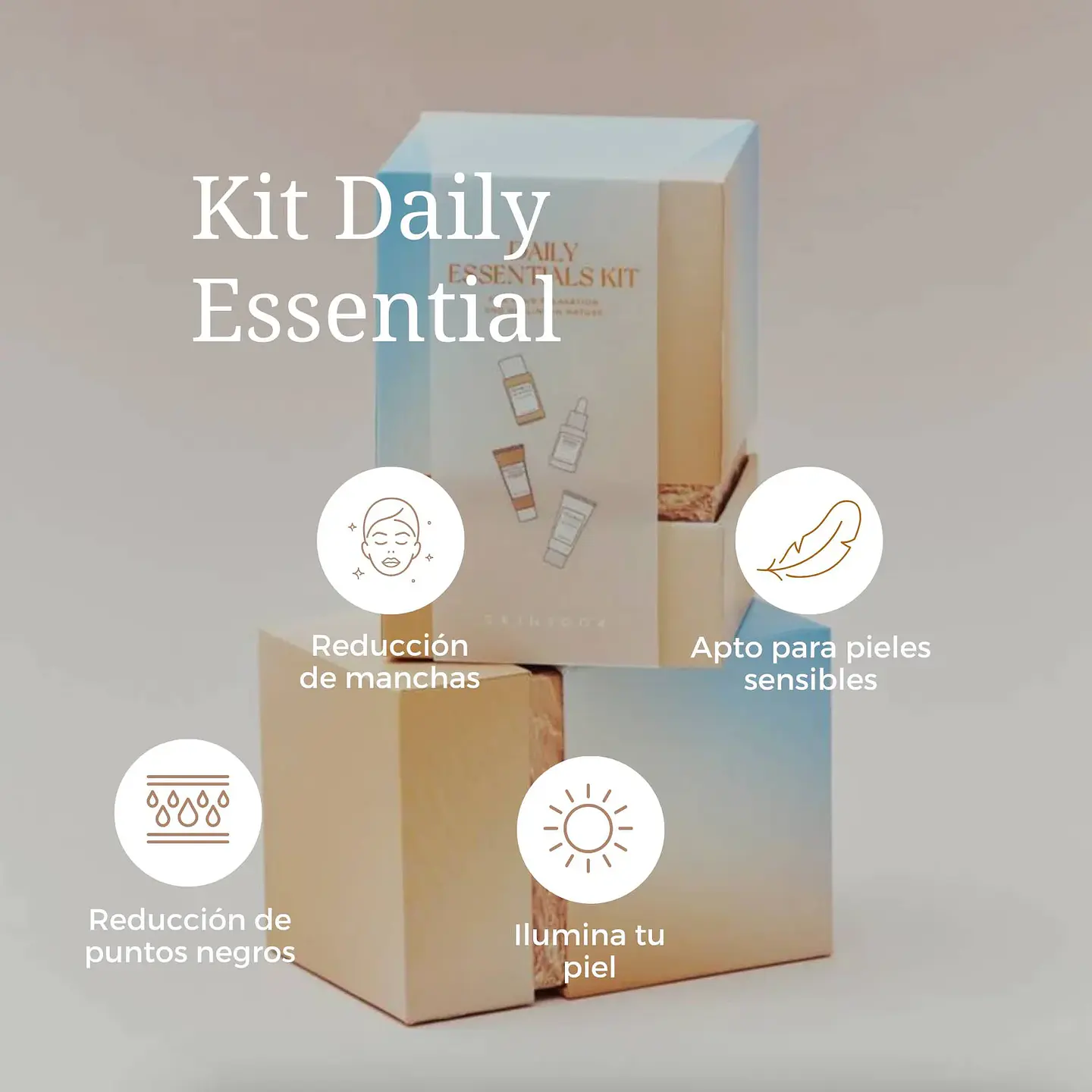 Daily Essential Kit (SKIN1004) - Set Centella Light Cleansing Oil + Ampoule foam 20ml + Tone Brightening Capsule Ampoule 30ml + Hyalu‑Cica Water‑Fit Sun Serum 15ml 3