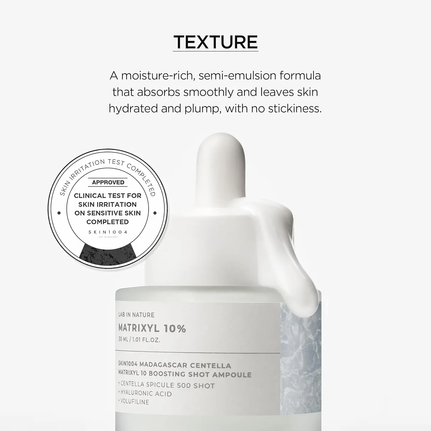 Lab in Nature Madagascar Centella Matrixyl 10 Boosting Shot Ampoule (SKIN1004) -30ml Serum antiedad microagujas con centella asiática y péptidos 2
