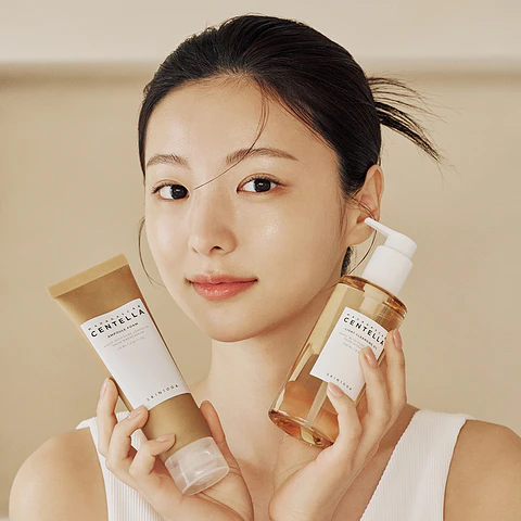 Pack Doble Limpieza Madagascar Centella Double Cleansing Duo (SKIN1004) - Limpiador oleoso 200ml + Limpiador en espuma 125 ml 