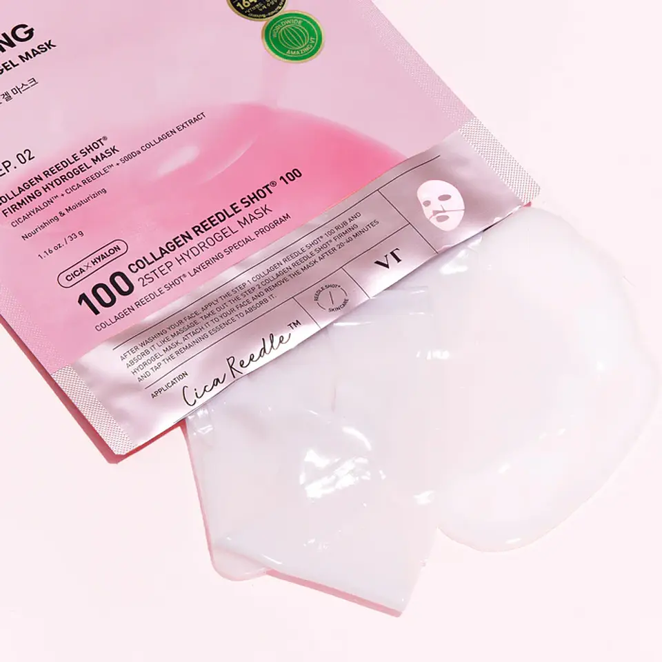 100 Collagen Reedle Shot 100 2Step Hydrogel Mask (VT Cosmetics) - Mascarilla hidratante con microagujas 2