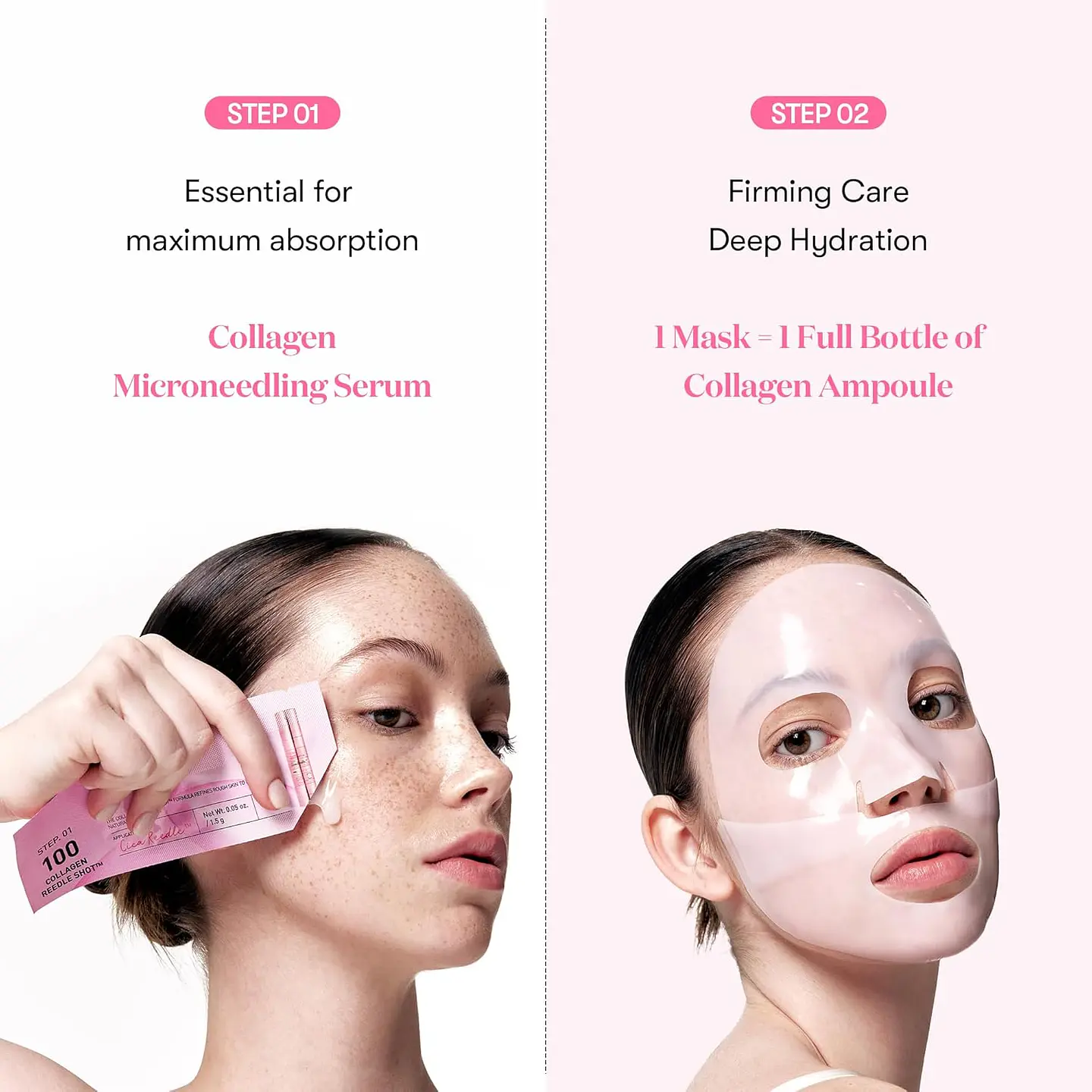 100 Collagen Reedle Shot 100 2Step Hydrogel Mask (VT Cosmetics) - Mascarilla hidratante con microagujas 11