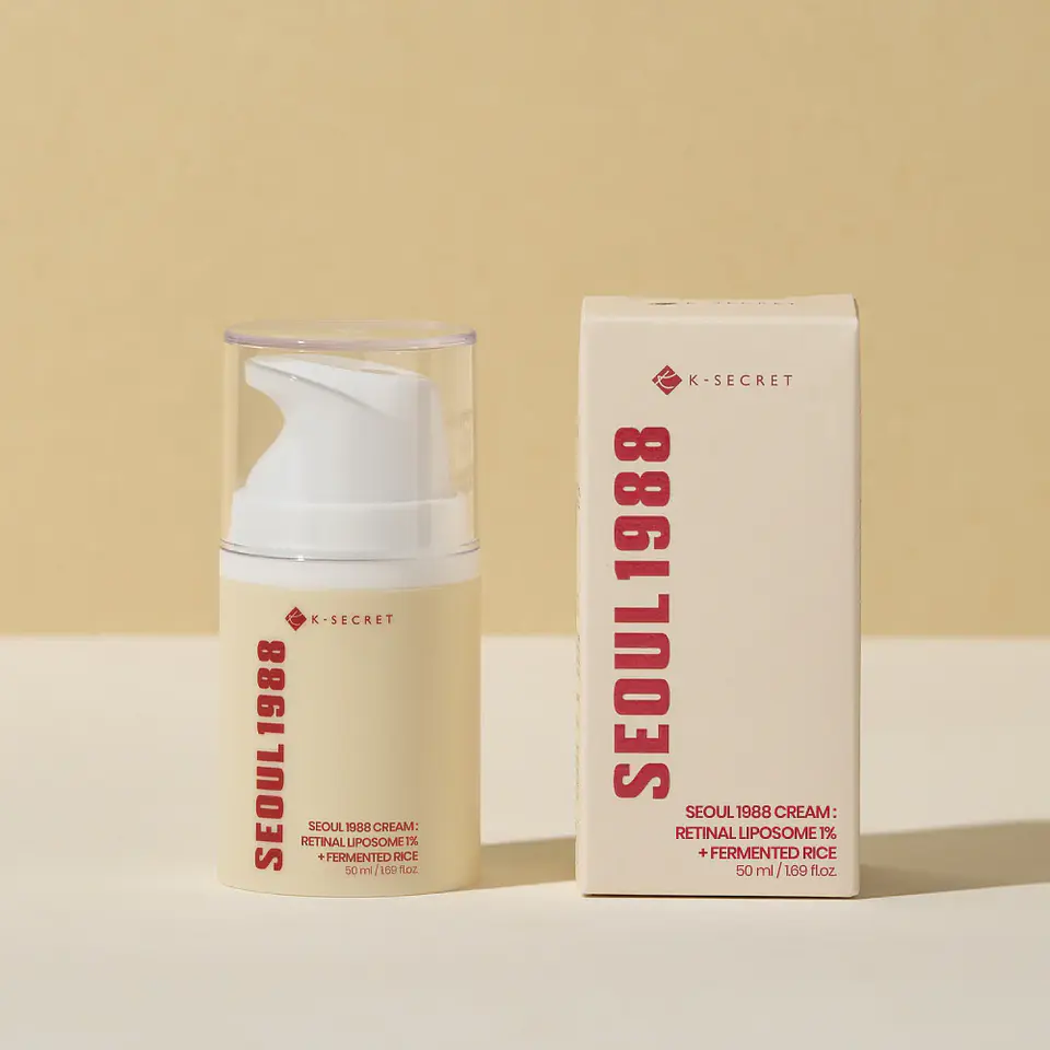 Seoul 1988 Cream : Retinal Liposome 1% + Fermented Rice  (K-Secret) - 50ml Crema antiedad y antimanchas con retinal y arroz 6