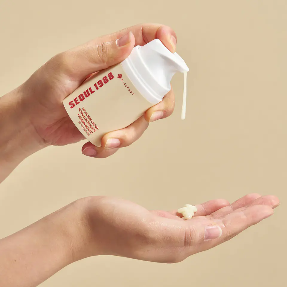 Seoul 1988 Cream : Retinal Liposome 1% + Fermented Rice  (K-Secret) - 50ml Crema antiedad y antimanchas con retinal y arroz 7