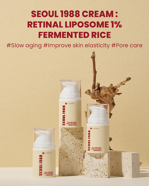 Seoul 1988 Cream : Retinal Liposome 1% + Fermented Rice  (K-Secret) - 50ml Crema antiedad y antimanchas con retinal y arroz
