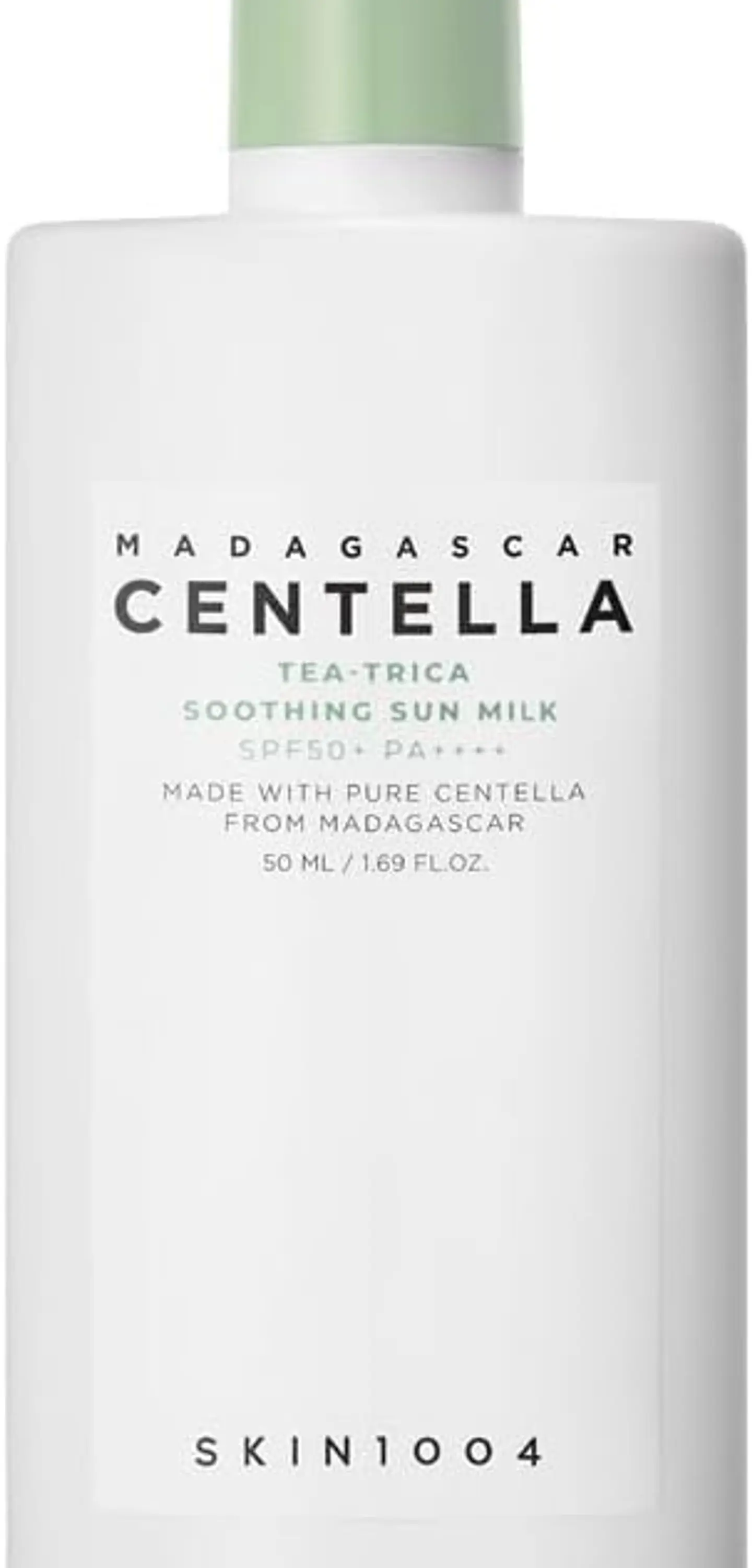 Madagascar Centella Tea-Trica Soothing Sun Milk (SKIN1004) - Protector solar ligero con árbol de té para pieles mixtas y grasas 8