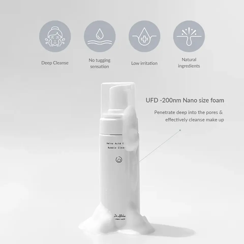 Amino Acid Gentle Bubble Cleanser (Dr Althea) - 140ml Limpiador en espuma suave con aminoácidos pieles sensibles 3