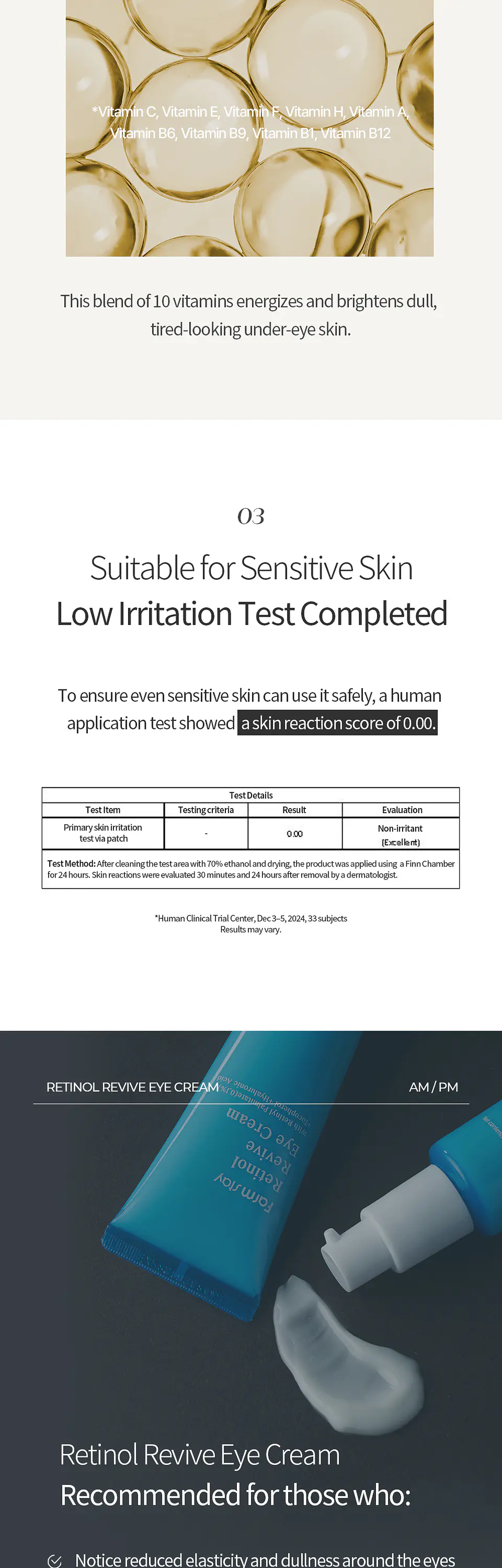 Retinol Revive Eye Cream (Farm Stay) - 50ml Crema contorno de ojos antiedad con retinol  8