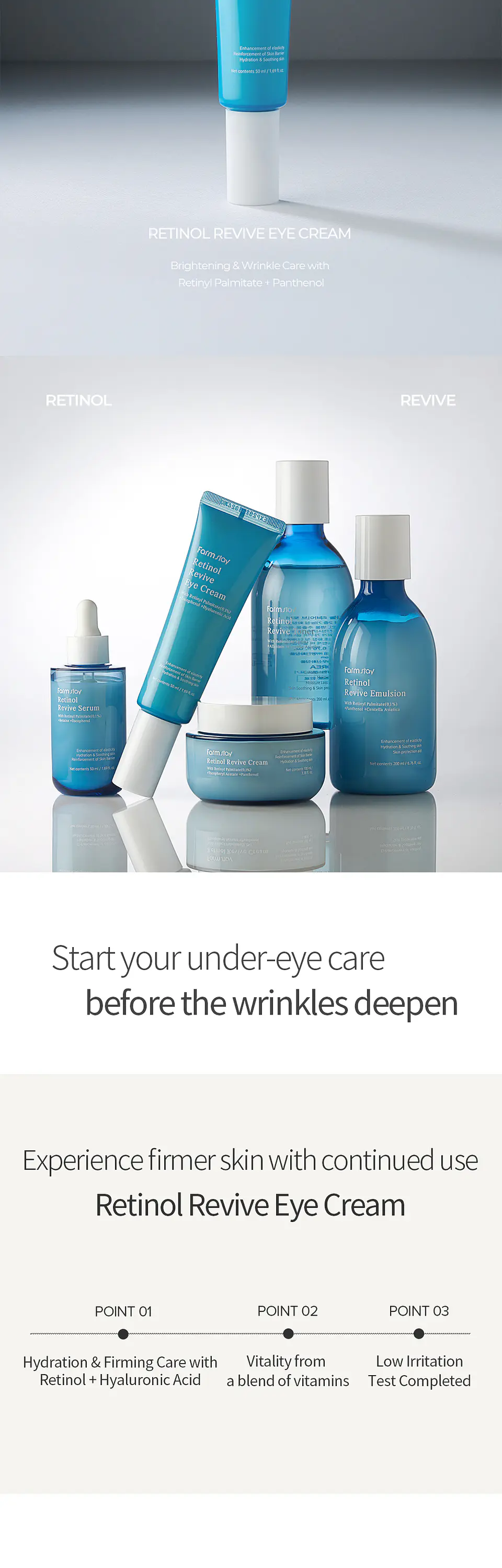 Retinol Revive Eye Cream (Farm Stay) - 50ml Crema contorno de ojos antiedad con retinol  9