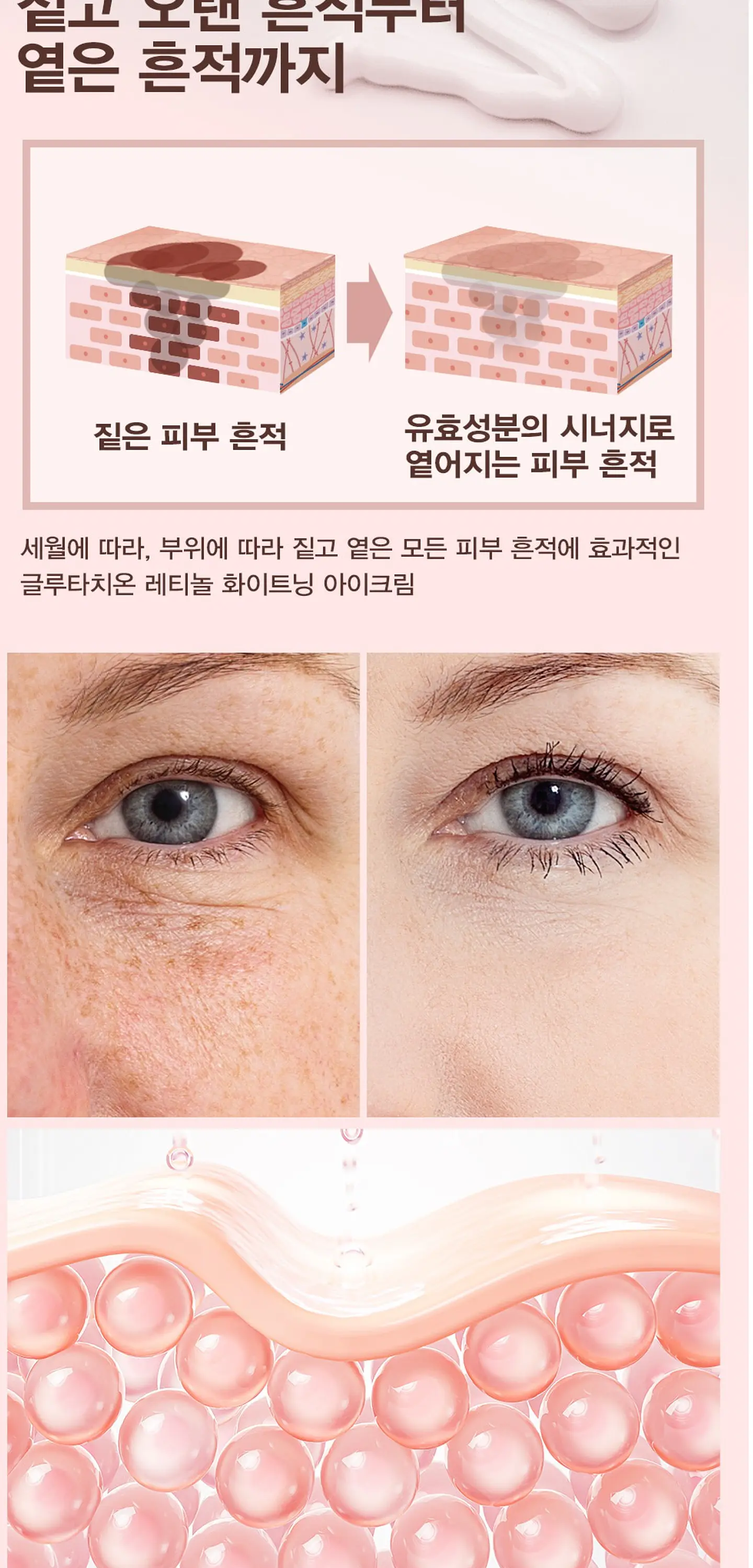 Glutathione Retinol Whitening Eye Cream (Vlyco) - 40ml Crema contorno de ojos aclarante antiedad  6