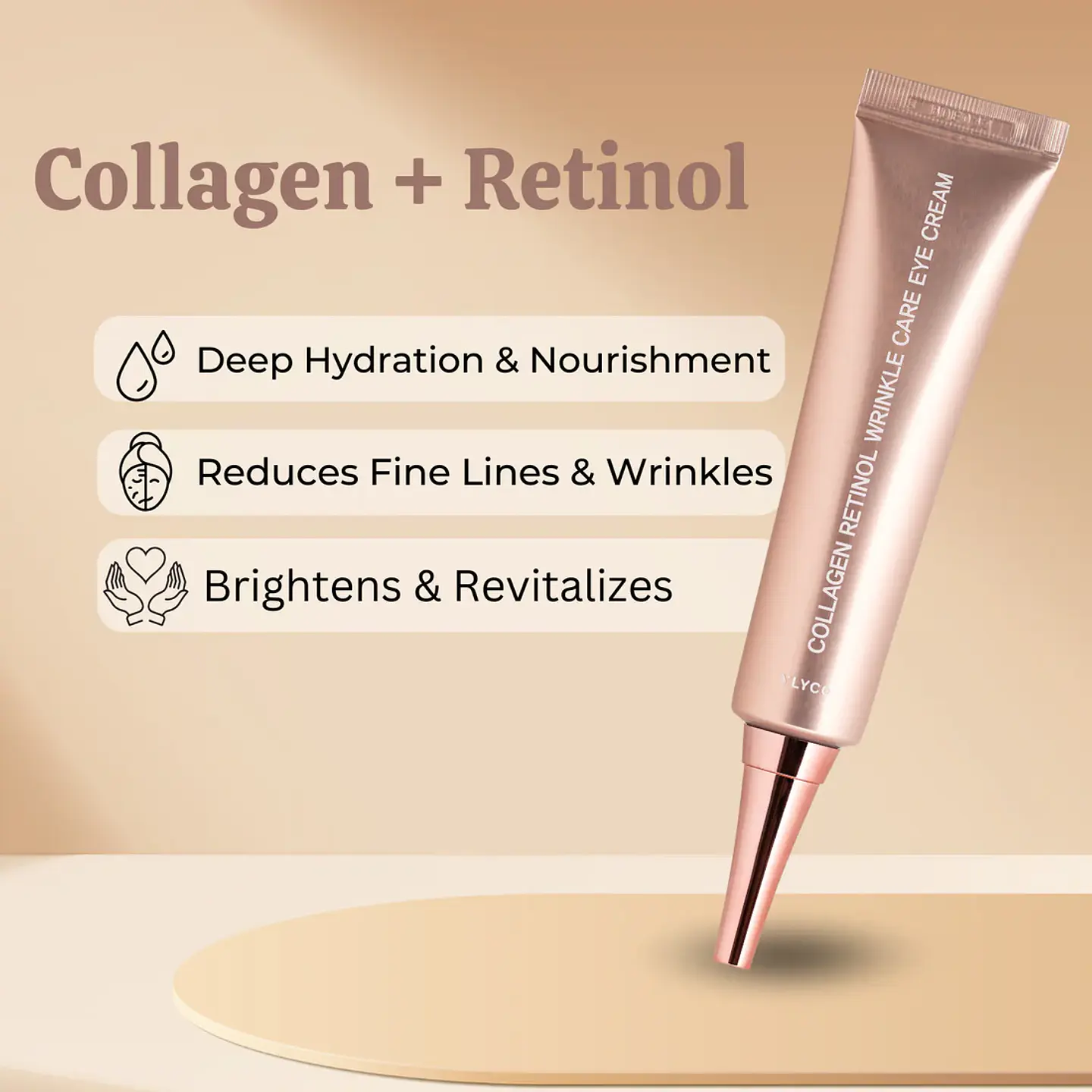 Collagen Retinol Wrinkle Care Eye Cream (Vlyco) -40ml Crema antiedad contorno de ojos con colágeno y retinol 3