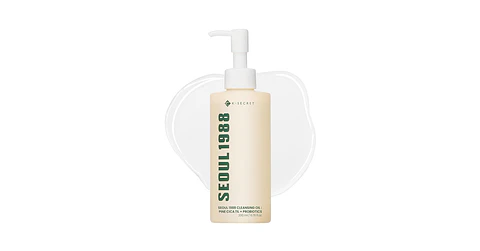 Seoul 1988 Cleansing Oil: Pine Cica 1% + Probiotics (K-Secret) - 200ml Limpiador oleoso pieles mixtas y grasas