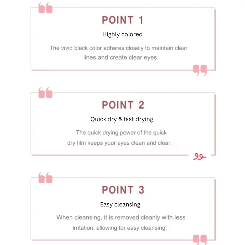 Lovely Makeup Liquid Eyeliner (Organic Farm) - Delineador líquido negro 5