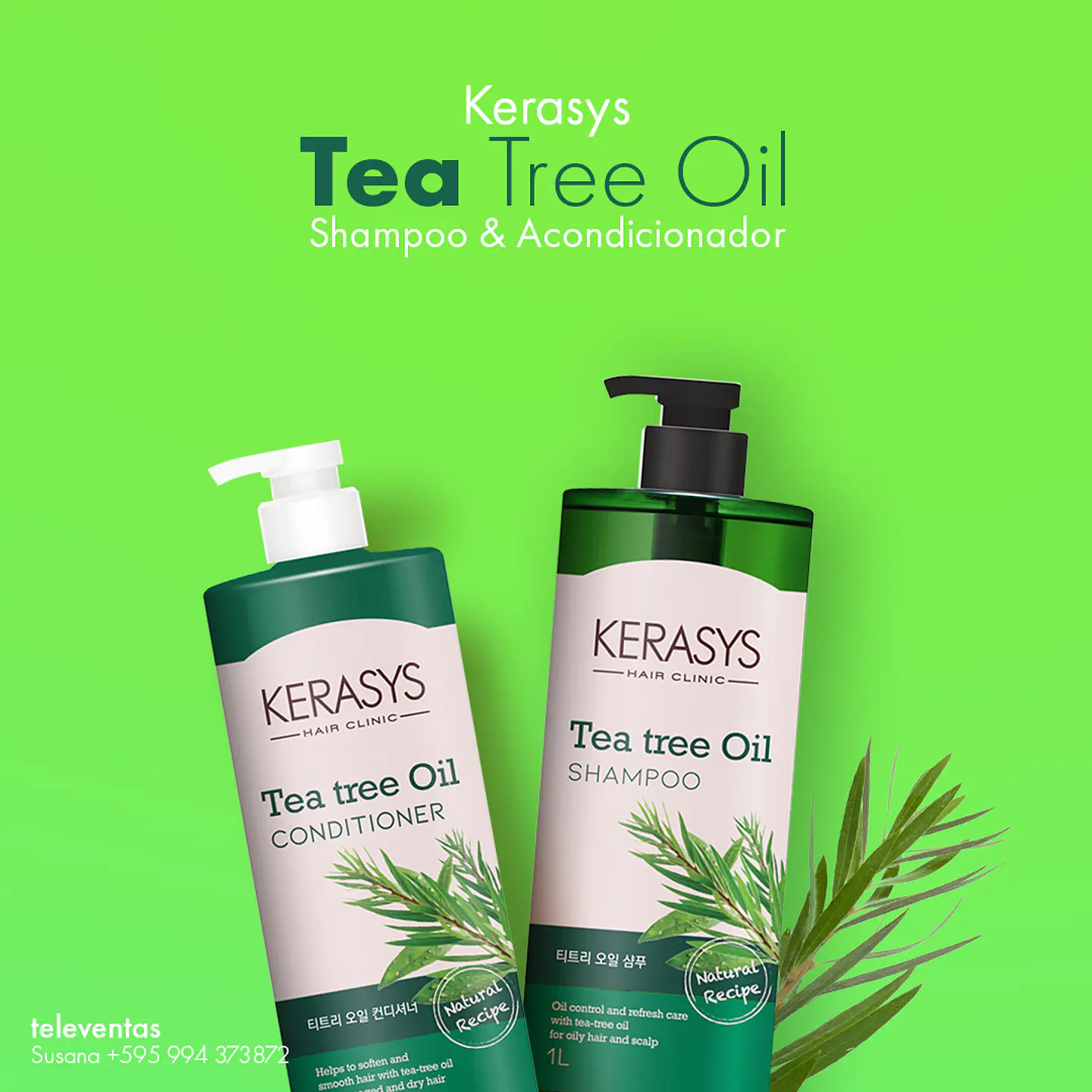 Tea Tree Shampoo o Acondicionador (Kerasys) - Cabellos grasos 6