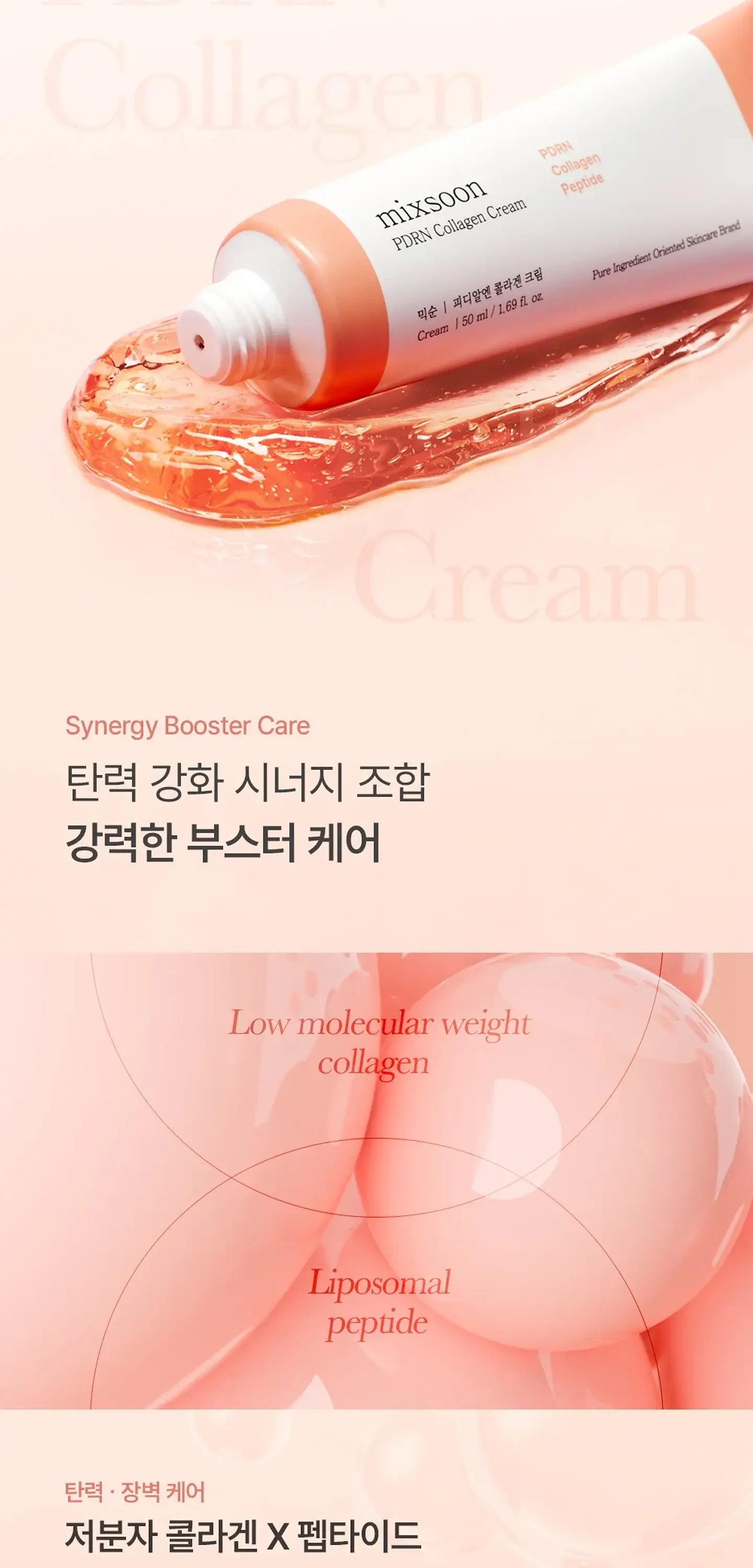 PDRN Collagen Cream (Mixsoon)  - 50ml Crema antiedad con PDRN y colágeno 13