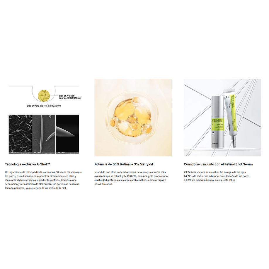 The Vita-A Retinal Shot Tightening Booster (CELIMAX) - 15 ml Serum focalizado antiedad con retinal 3