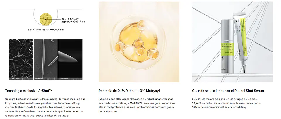 The Vita-A Retinal Shot Tightening Booster (CELIMAX) - 15 ml Serum focalizado antiedad con retinal 3