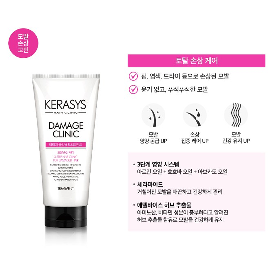 Hair Clinic Damage Clinic Treatment (Kerasys) -250ml Tratamiento para cabello dañado 2