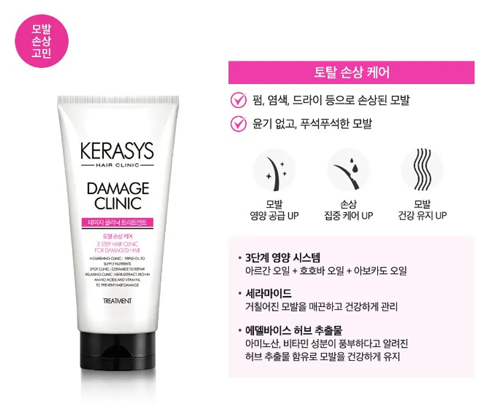 Hair Clinic Damage Clinic Treatment (Kerasys) -250ml Tratamiento para cabello dañado 2