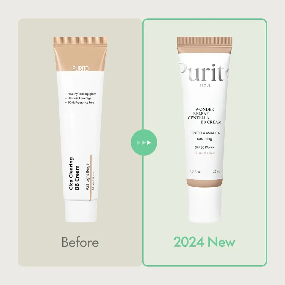 Wonder Releaf Centella BB Cream (Purito) - 30ml Bb cream con centella asiática pieles sensibles 4