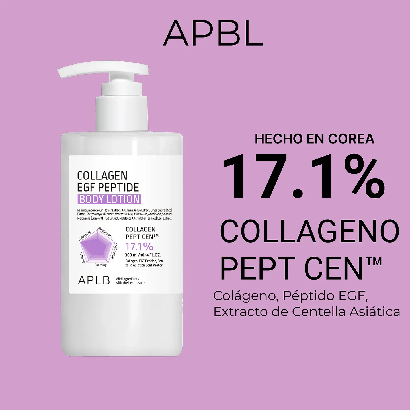 Collagen EGF Peptide Body Lotion (APLB) - 300ml Crema corporal antiedad 8