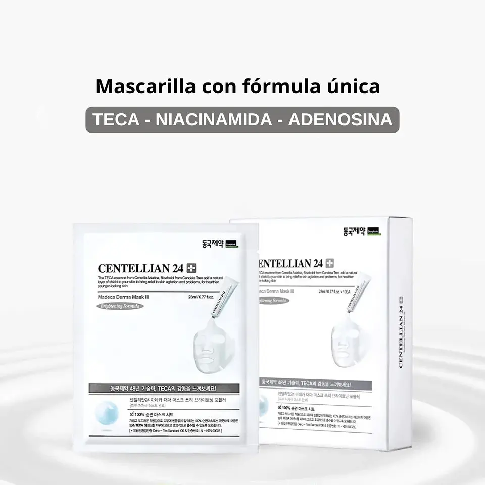 Madeca Derma Mask III Brightening Formula (Centellian24) - Mascarilla hidratante 6