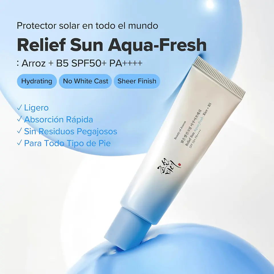 Relief Sun Aqua Fresh Rice B5 (Beauty of Joseon) 50ml - Protector solar aclarante ligero 3