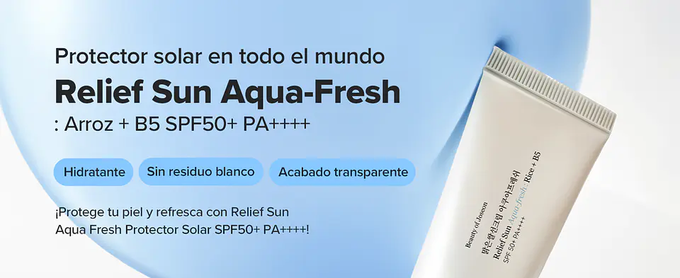 Relief Sun Aqua Fresh Rice B5 (Beauty of Joseon) 50ml - Protector solar aclarante ligero 6