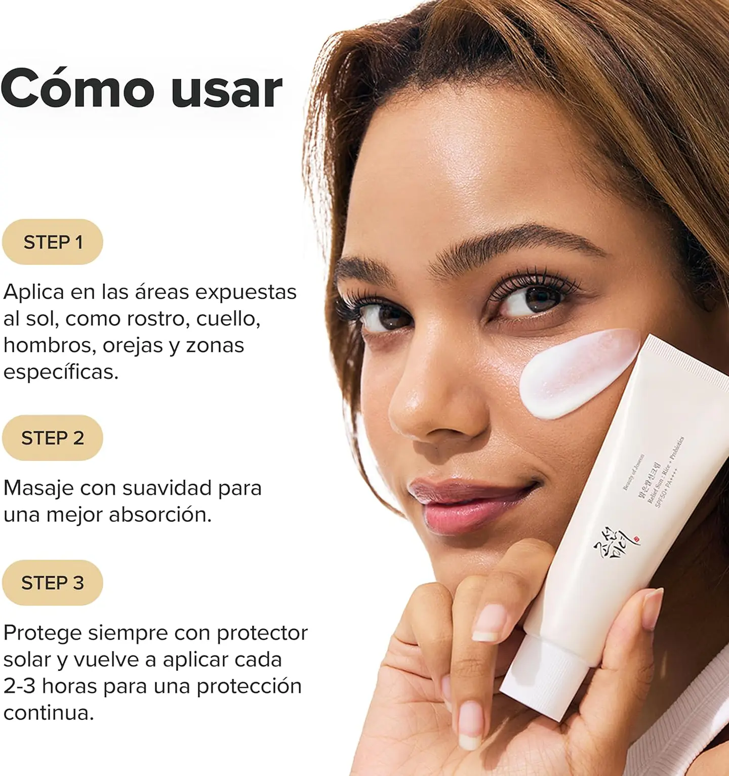 Relief Sun Rice + Probiotics SPF50+ PA++++ (Beauty of Joseon) -50ml Protector solar aclarante con arroz y probióticos 8