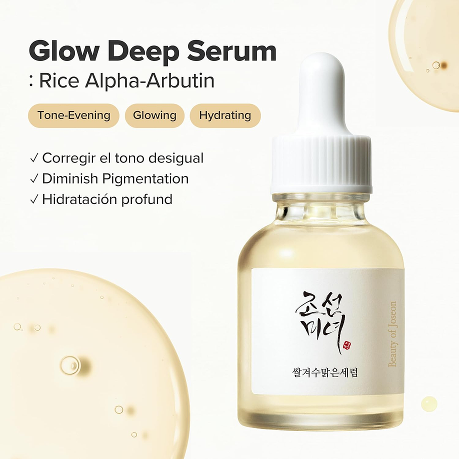 Glow Deep Serum Rice + Arbutin (Beauty of Joseon)- 30 ml Serum aclarante Arroz 68,6% y Arbutina 2% 7