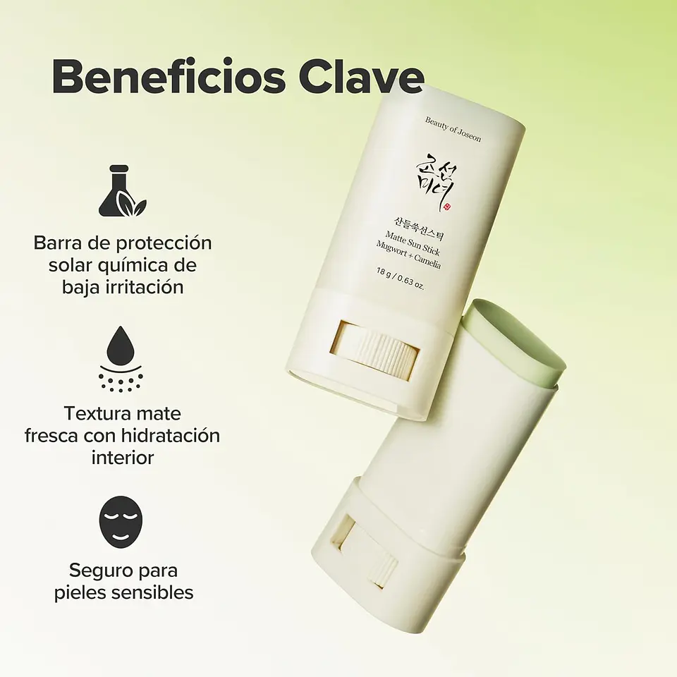 Matte Sun Stick : Mugwort + Camelia SPF 50+ PA++++ (Beauty of Joseon) 18gr Protector solar en barra matificador 3