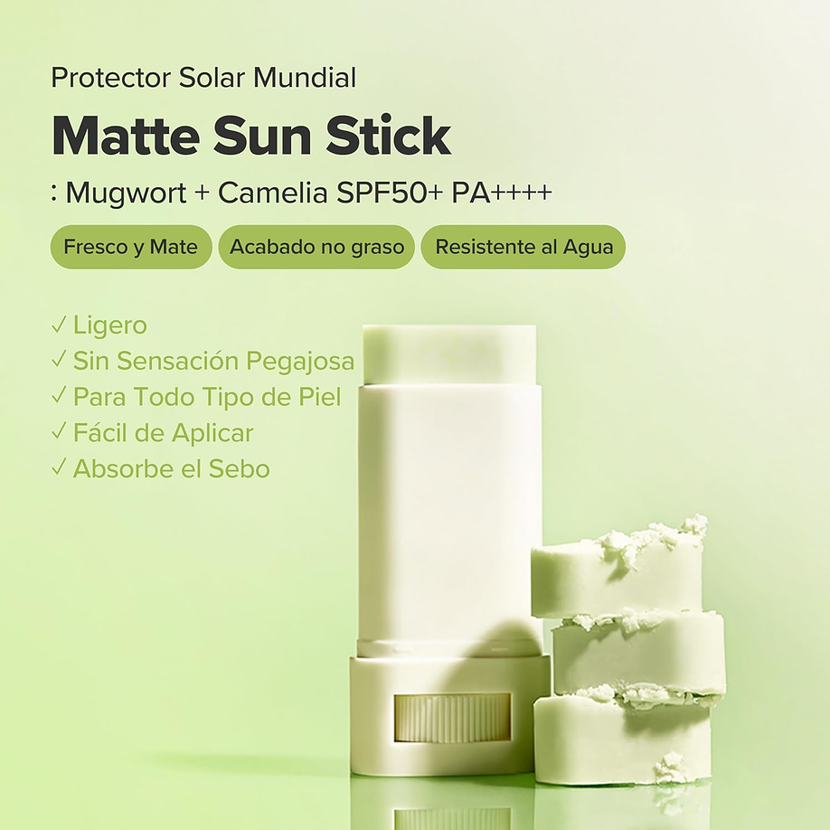 Matte Sun Stick : Mugwort + Camelia SPF 50+ PA++++ (Beauty of Joseon) 18gr Protector solar en barra matificador 4