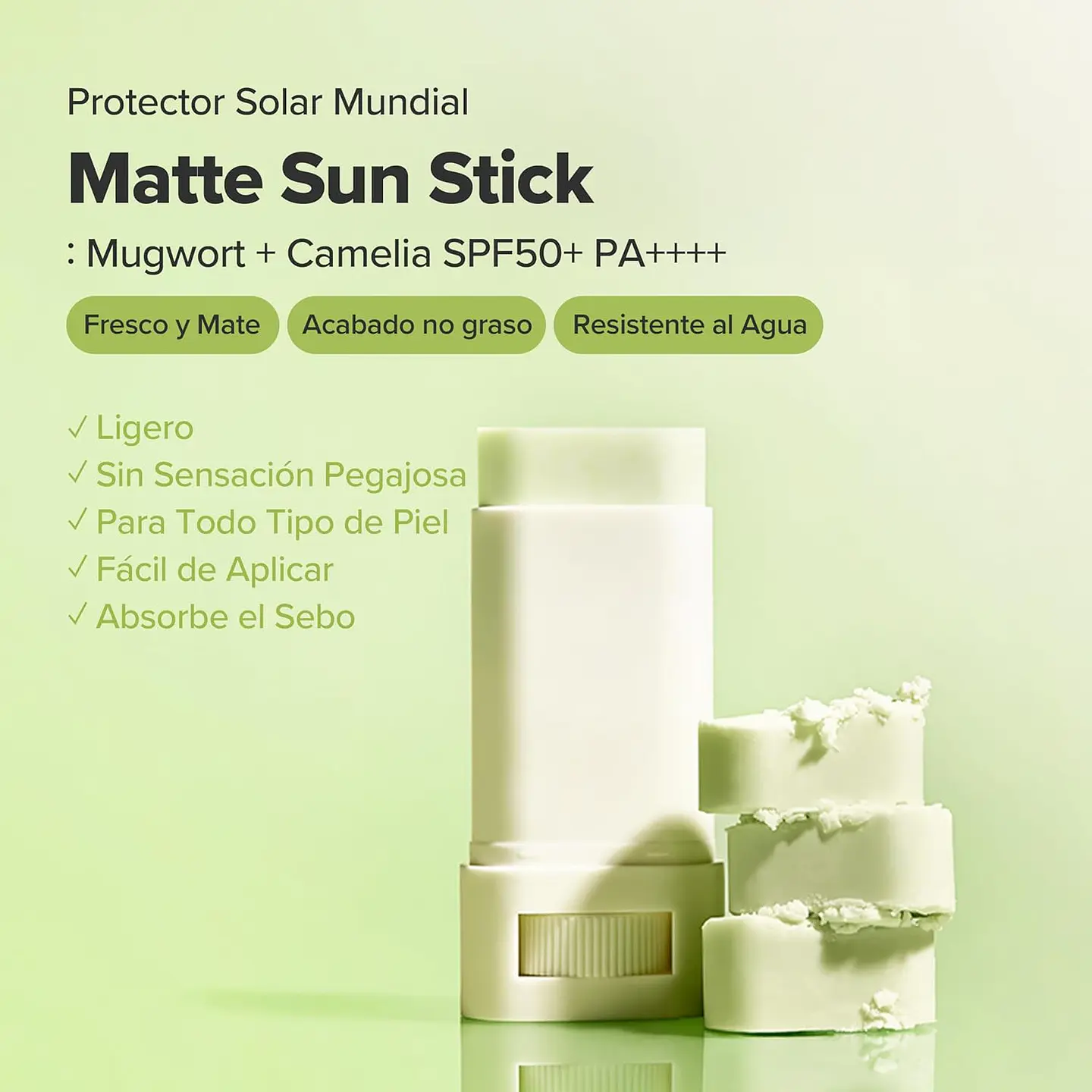 Matte Sun Stick : Mugwort + Camelia SPF 50+ PA++++ (Beauty of Joseon) 18gr Protector solar en barra matificador 4