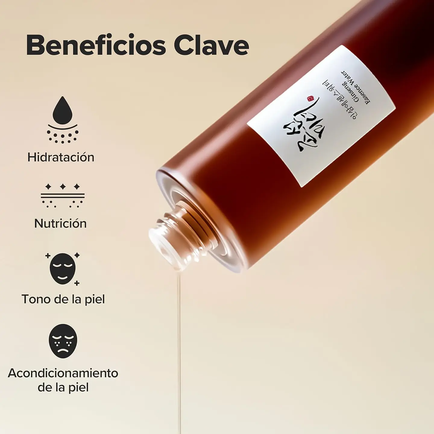 Ginseng Essence Water (Beauty of Joseon) - 150ml Tónico nutritivo,  aclarante, anti edad  4
